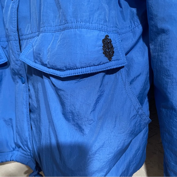 Free People Movement | Off The Bleachers Coaches Jacket In Blue Size: Large - Picture 5 of 7